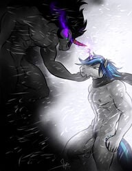 2boys bgn equine friendship_is_magic king_sombra_(mlp) male male_only my_little_pony shining_armor_(mlp) unicorn yaoi