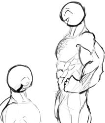 2boys bara body_hair excessive_muscles gay hairy male male/male male_focus male_only mermaid muscular muscular_male musk musk_clouds musky socialphobia stickman tagme tall toony yaoi