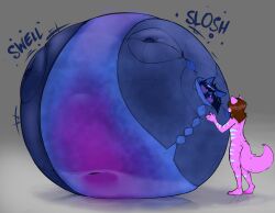 big_ass blueberry_inflation blush blushing fruityshork skindentation slosh spherical_inflation sunken_head sunken_limbs swelling thick_thighs wide_hips