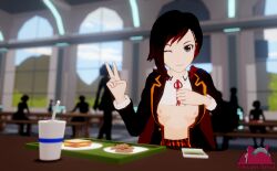 1girls 3d background_characters female nyahs_smut ruby_rose rwby solo_focus tagme