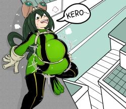 asaboufuku belly_bulge belly_expansion belly_inflation froppy inflation inflation_fetish text text_bubble