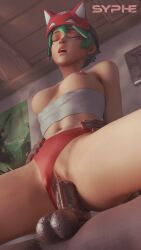 1boy 1boy1girl 1girl1boy 1girls 3d balls ballsack big_balls big_penis blizzard_entertainment boobs breasts breasts_out cowgirl_position dark-skinned_male female female/male female_focus green_hair hands_on_hips headwear holding_hips japanese_female kiriko_(overwatch) male male/female nipples overwatch overwatch_2 panties_aside partially_clothed pleasure_face pleasured pussy pussy_juice reverse_cowgirl_position sex spread_legs syphe vagina vaginal vaginal_penetration vaginal_sex woman_focus woman_on_top