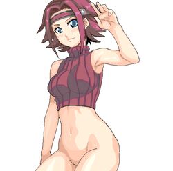 blue_eyes bottomless brown_hair code_geass female kallen_stadtfeld msp-kassy tagme