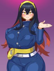 1girls alternate_breast_size big_breasts breasts busty carmine_(pokemon) curvaceous curvy curvy_body curvy_female female game_freak ganbari_mascarpone huge_breasts large_breasts mole mole_under_eye nintendo pokemon pokemon_(game) pokemon_sv voluptuous