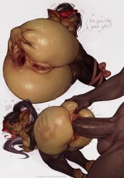 anal anal_sex dark-skinned_male dark_skin female goblin goblin_female interracial sasha_khmel