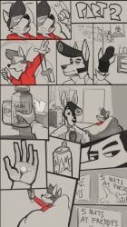 acstlu comic comic_page five_nights_at_freddy's fnaf furry gay jackal jojobizad male male/male male_only phurcy vr vr_media