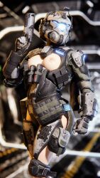 breastless_clothes female gates_(titanfall) gun helmet llamasarepink pilot_(titanfall) tactical_nudity titanfall titanfall_2