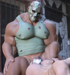 anal anal_sex bodybuilder cum cum_in_ass cum_inside gay gay_sex male male_only masked_male muscles muscular muscular_arms muscular_male muscular_thighs nsfwmaker tight_clothing