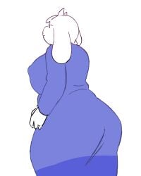 1girls 2d animated ass bbw bbw_mom big_breasts big_butt big_nipples bouncing_breasts deltarune female female_only furry furry_female solo stripping thenewpassion thong toriel undertale undertale_(series)