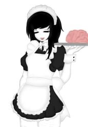 1girls brain_fuck brainwashed dead emo_hair female guro guroguro maichan maid_dress maid_headdress maid_uniform white_body