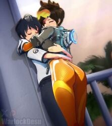 1boy 1girls 3d 3d_animation alternate_version_available animated animation brushing_hair closed_eyes clothed clothing cuddling fat_ass holding_close hugging hugging_another hugging_partner lena_oxton no_sound outdoors overwatch overwatch_2 petting_head tagme thick_thighs tracer video warlockdesu