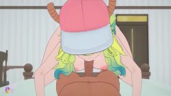 1boy 1girls 3d animated anydelse big_breasts bouncing_breasts closed_eyes completely_nude completely_nude_female cowgirl_position cum_inside erection eyes_closed fellatio handjob hat hetero heterochromia huge_breasts long_hair longer_than_30_seconds looking_at_viewer lucoa_(maidragon) masturbating masturbation miss_kobayashi's_dragon_maid multicolored_hair nipples nude_male on_back paizuri pov quetzalcoatl_(dragon_maid) sound squatting squatting_cowgirl_position tagme vaginal_penetration vaginal_sex video