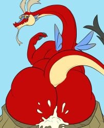 after_sex big_butt cum cum_in_ass cum_in_pussy cum_on_ass cum_on_butt dragon fat gay long_neck male male/male male_only nude overweight raised_tail scalie solo superchub the_legend_of_zelda trashtoonz valoo wind_waker wings