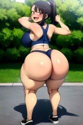 1girls ai_generated alternate_breast_size ass ass_eating_shorts big_ass big_breasts blush breasts butt_crack fat fat_woman female female_only gym_clothes hayase_nagatoro huge_ass human looking_at_viewer massive_ass please_don't_bully_me,_nagatoro reficulsenpai shorts_to_thong showing_off_ass solo sports_bra tagme tan tan-skinned_female tan_skin tanned tanned_skin teasing teasing_viewer