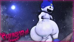 18+_adults_only_sign 3d_(artwork) ass atlus big_butt digital_media_(artwork) hi_res huge_ass jack_frost_(megami_tensei) male male/male megami_tensei monster non-human presenting sega shinyagaia snow solo source_filmmaker thick_thighs toony wide_hips