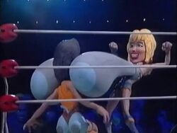 animated ass_attack ass_expansion breast_expansion celebrity_deathmatch clay_(medium) claymation dolly_parton hyper_breasts implants inflation jennifer_lopez less_than_30_seconds official_art relic_of_the_past self_inflation sound stop_motion tagme video