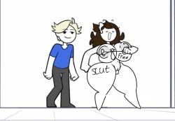 body_writing condom huge_ass huge_breasts jaiden_animations jaidenanimations micro_bikini tattoos used_condom youtube youtuber