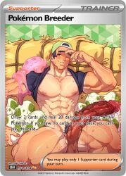 1boy abs balls big_balls big_penis blush boner bottomless card cum cumming dilf ditto egg eggs ejaculation english english_text erect_penis erection gay hands-free huge_cock lake_side_nsfw large_penis male male_only muscular muscular_male nintendo nude nude_male pantsless pecs penis pokemon pokemon_breeder_(pokemon) pokemon_breeder_(pokemon_xy) pokemon_card pokemon_egg pubic_hair solo solo_male sweat sweatdrop sweating text thick_penis veiny_penis