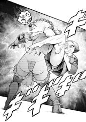 black_and_white catfight fight figure_four_headlock leg_grab leg_lock legs martial_arts panties short_hair tagme thighs wrestling