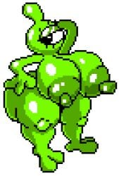 alien alien_girl alien_humanoid blimpi_(woon) cyclops filthyskull green_body green_skin half-closed_eyes huge_ass huge_breasts one_eye_closed pixel_art tagme thick_thighs woon woon_(game)