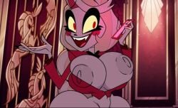 charlie_morningstar_(hazbin_hotel) hazbin_hotel huge_ass huge_breasts useless_clothing