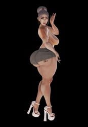 3d angry angry_face big_ass bimbo cellulite fat_ass gilf gray_hair hag high_heels honey_select hoop_earrings ihateasuka long_nails mad makeup milf older_female original original_character platform_heels saggy_breasts simple_background studio_neo tattoo thick_eyebrows thick_thighs