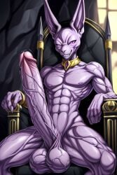 abs ai_generated anthro balls beerus big_balls big_penis cat_humanoid cock cocky69 dragon_ball dragon_ball_super erect_penis erection excessive_size god_of_destruction hard_cock hyper_penis long_penis male_only muscles muscular muscular_anthro muscular_male pecs pectorals penis purple_skin son testicles throne veins veiny veiny_arms veiny_legs veiny_penis veiny_testicles