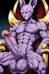 abs ai_generated anthro balls beerus big_balls big_penis cat_humanoid cock cocky69 dragon_ball dragon_ball_super erect_penis erection excessive_size god_of_destruction hard_cock hyper_penis long_penis male_only muscles muscular muscular_anthro muscular_male pecs pectorals penis purple_skin son testicles throne veins veiny veiny_arms veiny_legs veiny_penis veiny_testicles