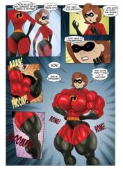 abs breasts elastigirl growgetter helen_parr muscle_growth muscular_female the_incredibles