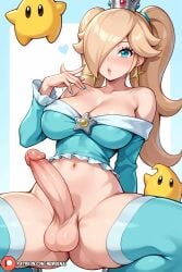 1futa ai_generated big_balls big_breasts big_earrings big_penis blonde_female blonde_hair crown curvy curvy_figure earrings ejaculation fit fit_futanari futa_only futanari game_character hands-free huge_cock hyper long_hair looking_at_viewer mario_(series) newgenai precum precum_drip precum_string princess princess_rosalina solo solo_focus solo_futa super_mario_bros. thick_penis voluptuous voluptuous_futanari