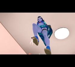 barefoot feet foot_fetish footjob giantess mmd overwatch stomp stomped stomping tagme trampled_penis tramplefetish, trampling video widowmaker