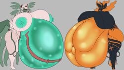 2girls character_request ember_(warframe) ember_heirloom_(warframe) hyper_pregnancy jade_(warframe) pregnant smuggerssmuggs warframe