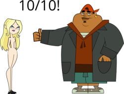 accurate_art_style b_(tdi) cartoon_network dawn_(tdi) edit female_nude male_clothed no_nipples no_vagina shipping tagme teletoon thumbs_up total_drama:_revenge_of_the_island total_drama_island without_clothes