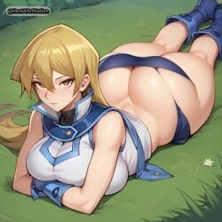 ai_generated alexis_rhodes big_ass hentaiartnation laying_down yu-gi-oh!