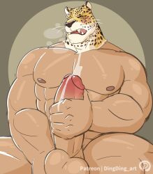 abs animal_mask balls big_balls big_muscles big_pecs big_penis blush bodily_fluids breath cum cum_drip cum_on_hand cum_on_penis cumshot dingding_(artist) dripping ejaculation erection genital_fluids genitals hi_res huge_balls huge_cock huge_muscles human king_(tekken) male male_only mammal mask masturbation muscular muscular_human muscular_male nipples nude orgasm pecs penis solo solo_male tekken touching_penis