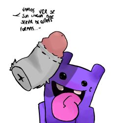big_penis cute feline gay looking_at_penis mombo non-human portuguese_text scary shadow super_mombo_quest sweat toony
