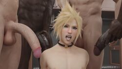 3d 3d_(artwork) 3d_model 5boys abs blonde_hair cloud_strife dark-skinned_male dark_skin femboy femboy_focus femboysub final_fantasy final_fantasy_vii final_fantasy_vii_remake gay gay_domination gay_sex green_eyes hung imminent_oral indoor_nudity indoors interracial light-skinned_male light_skin male/male/male/male/male melanin multiple_males multiple_penises muscles muscular muscular_male open_mouth pecs spade_choker square_enix submissive_femboy submissive_male tongue_out trist_ava yaoi