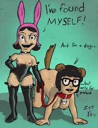 bob's_burgers collar louise_belcher petplay tagme tina_belcher tits zst_xkn