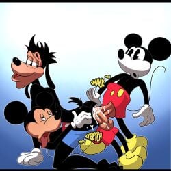 cum cum_in_ass cum_inside cumming furry gay iyumiblue max_goof mickey_mouse nsfw public_domain yaoi