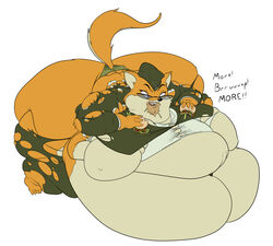 anthro fat huge_belly hyper hyper_belly jirris lt._fox_vixen obese slob squirrel_and_hedgehog tagme