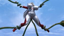 3d alien alien_girl alien_humanoid breasts glowing_eyes large_breasts nipples nude original original_character outside silver_skin superheroine thick_thighs ultraman_(franchise) ultrawoman wide_hips yoidore