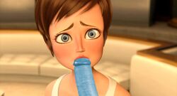 1boy 1boy1girl 1girls alien alien/human blowjob blue_skin dreamworks fellatio female human interspecies male male/female megamind megamind_(character) oral paramount_pictures roxanne_ritchi th-gimpnoob