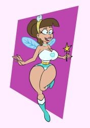 aged_up big_ass big_breasts blue_eyes brown_hair cosplay earrings gearfou genderswap_(mtf) large_ass large_breasts milf nickelodeon rule_63 the_fairly_oddparents thick_thighs timantha timmy_turner wide_hips wings