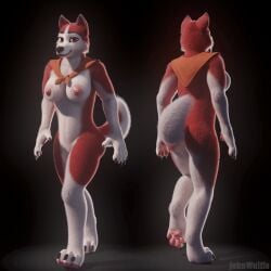 3d 3d_(artwork) animated anthro anthrofied areola ass balto_(film) bandana big_breasts bouncing_breasts bouncing_butt breast_physics breasts canid canine canis claws countershading digital_media_(artwork) domestic_dog female fur furry genitals husky jenna_(balto) jiggle_physics johnwulffe kerchief looking_at_viewer mammal nipples nordic_sled_dog pawpads paws physics pussy red_body red_fur red_nipples solo spitz tuft universal_studios walking yellow_eyes