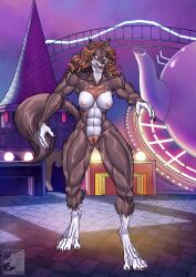 anthro brainwashing corruption eye_color_change female furry hair_growth haru_okumura human_to_anthro locofuria nipples persona_5 personality_change post_transformation ripped_clothing skin_color_change thick_thighs thigh_expansion transformation were werecanid werecanine werewolf wide_hips