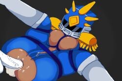 1boy 1boy1girl 1girls 2017 2d 2d_(artwork) ahegaokami anal anal_insertion anal_sex balls ballsack big_breasts big_penis black_visor bondage boots breasts captain_(nuclear_throne) cum cum_in_ass cum_inside cum_on_ass cum_on_ground dark-skinned_female dark_gray_background dark_skin exposed_ass exposed_breasts gasmask grey_boots hi_res idpd_(nuclear_throne) interspecies large_breasts large_penis male_on_top male_pov mask masked masked_female missionary missionary_anal missionary_position nuclear_throne penis police police_uniform policewoman pov questionable_consent rope rope_between_breasts rope_bondage sex shaded shoulder_pads simple_background spreading_legs symbol veiny_penis visor yung_venuz zipper zipper_down