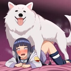 1animal 1dog 1girls ahe_gao ai_generated all_fours ass ass_up big_ass big_breasts big_butt blue_hair breasts canine clothed_sex clothing dark_blue_hair doggy_style doggy_style_position embarrassed face_down face_down_ass_up feral feral_on_female feral_on_human feral_penetrating feral_penetrating_human hyuuga_hinata long_hair naruto naruto_(series) naruto_shippuden purple_eyes sentinel_axis tagme white_fur zoophilia