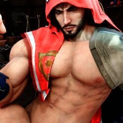 1boy 3d 3d_(artwork) 3d_model arabian bandai_namco bara bara_tiddies bara_tits beard black_hair blue_gloves bodyguard brown_eyes dark_brown_hair facial_hair fighter gaymer93 ggaymer93 handsome indoor_nudity indoors keffiyeh male male_nipples male_only manly martial_artist masculine masculine_male mature_male mustache naked naked_male no_visible_genitalia nude nude_male selfie selfie_with_penis shaheen shemagh sitting sitting_in_chair sitting_on_chair smooth_skinned_male solo tan-skinned_male tan_skin tekken tekken_8 warrior