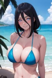 1girls ai_generated arms_at_sides bare_midriff bare_shoulders beach big_breasts bikini bikini_bottom bikini_top boruto:_naruto_next_generations breasts breasts_bigger_than_head brown_hair cleavage hair_between_eyes huge_breasts hyuuga_hanabi large_breasts light-skinned_female light_skin looking_at_viewer lxlbanner nai_diffusion naruto naruto_(series) ocean outdoors palm_tree ponytail sagging_breasts sand seaside side-tie_bikini side-tie_bikini_bottom smile stable_diffusion swimsuit tied_hair top_heavy top_heavy_breasts tree upper_body very_long_hair violet_eyes water