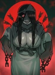 big_breasts ezzyecchi ghost ghost_girl long_hair sharp_teeth tagme